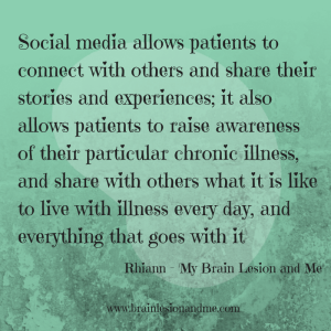 A fantastic benefit of using social media as a means of communicating about chronic illness 