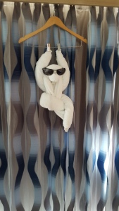 Time to be monkeying around! (one of our amazing towel animals during our stay created by our lovely state room attendant